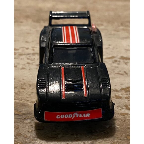 Vintage 1977 Ford Capri Toy Car Black With Red Stripes Goodyear - Picture 4 of 6